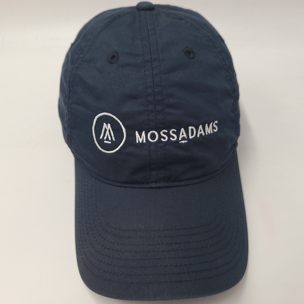 Nike Hat Strapback Blue Heritage86 Dri-Fit‎ Moss Adams Corporate Logo Swoosh Men